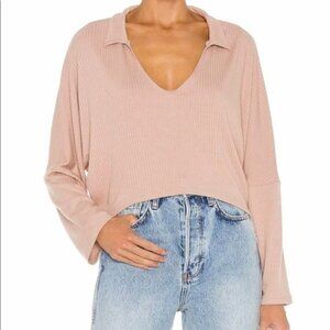 Lna | Nwt Revolve Cropped Cape Top Nude Small